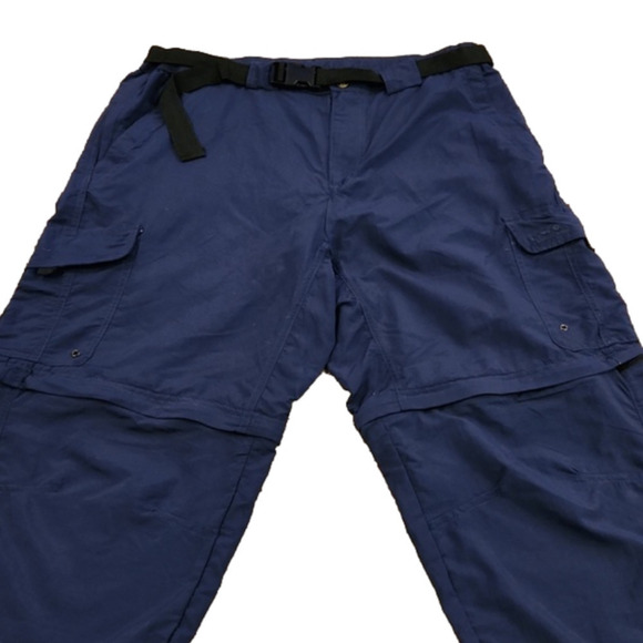 American Outback Navy Blue Outdoor Pants Convertible Shorts - Picture 4 of 8